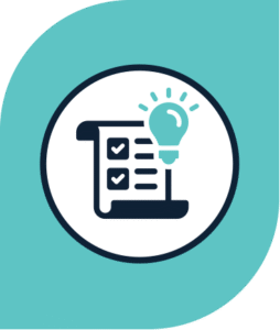 Light bulb checklist icon